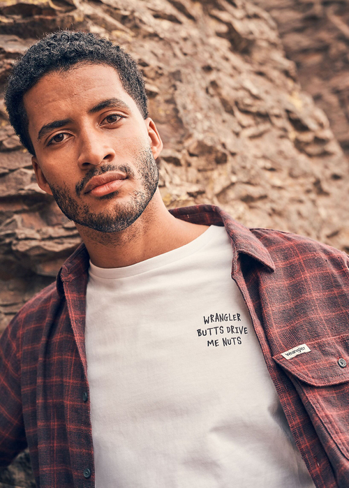 Meska Koszula Materialowe Wrangler One Pocket Flannel Shirt Black Wine - 112371522