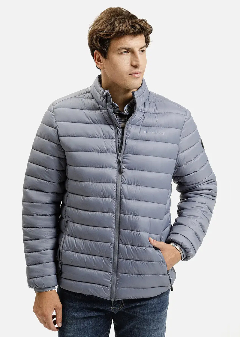 Niebieska Pikowana Kurtka Mska Cross Jeans - 40303-283