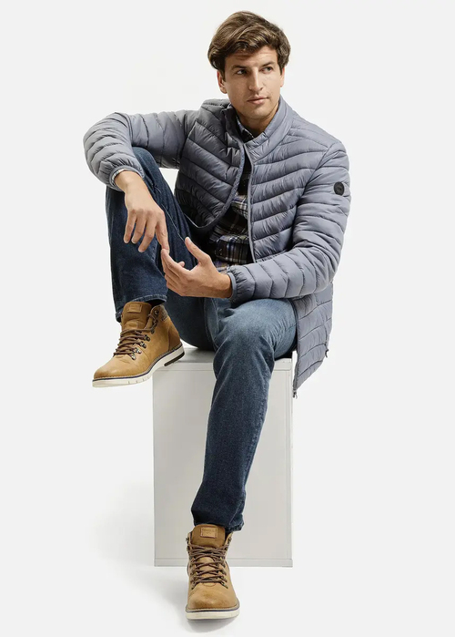 Niebieska Pikowana Kurtka Mska Cross Jeans - 40303-283