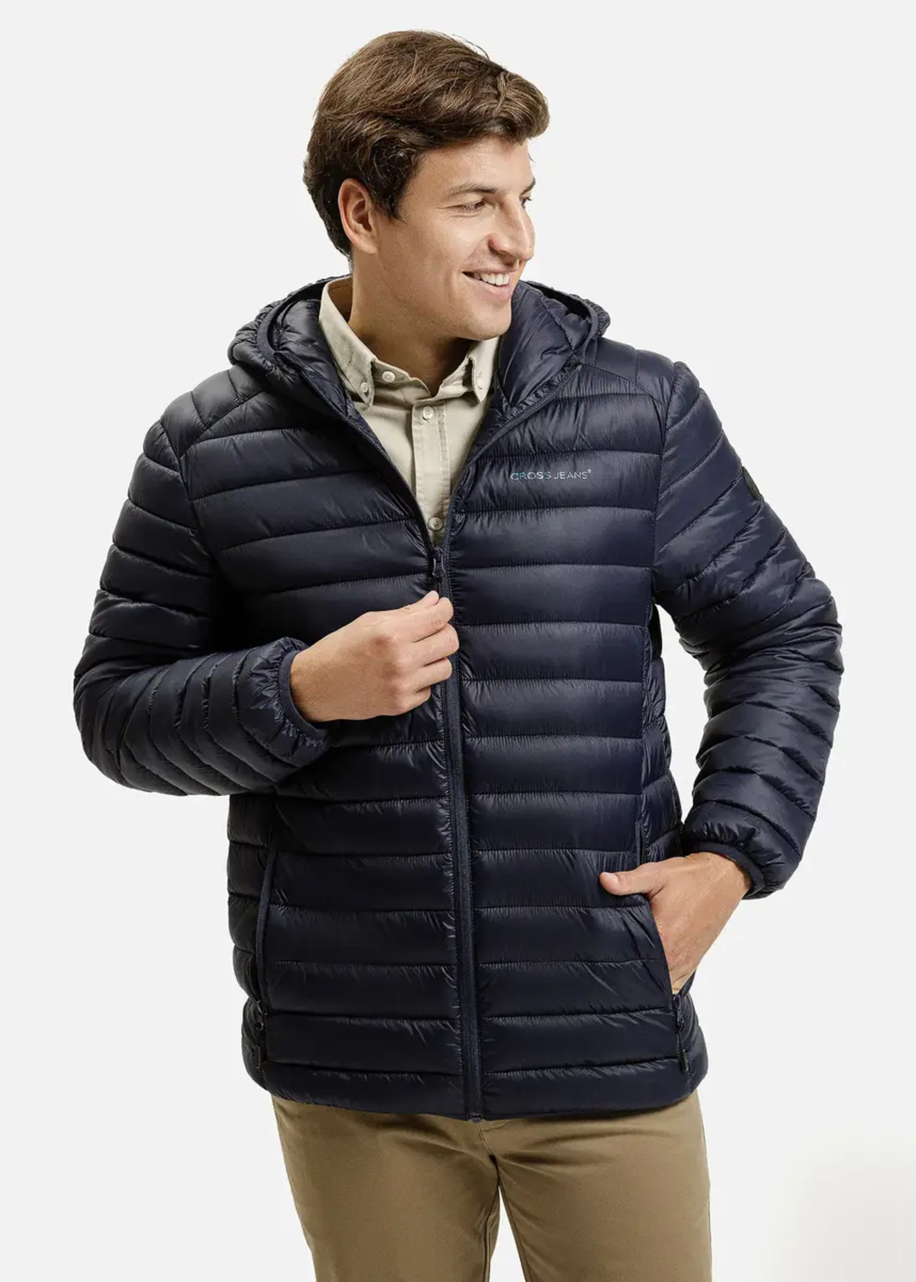 Mska Kurtka Przejciowa Granatowa Pikowana Kurtka Cross Jeans - 40304-001