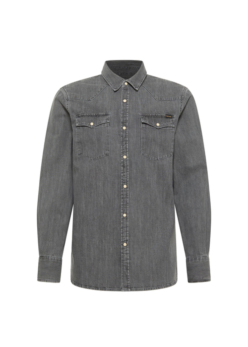 Meska Koszula Dzinsowe Mustang Duver Denim Black - 1016957-4000-300