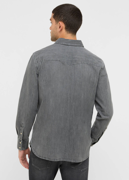 Meska Koszula Dzinsowe Mustang Duver Denim Black - 1016957-4000-300