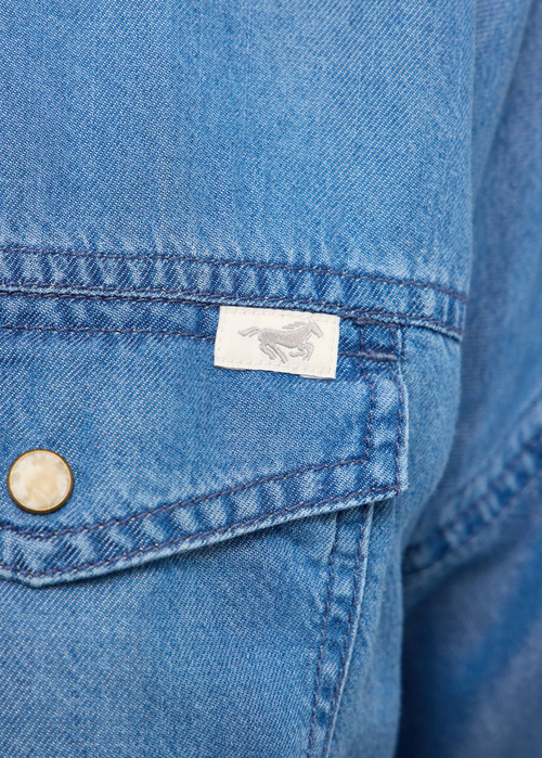 Damska Koszula Dzinsowa Mustang Dakota Shirt Denim Blue - 1016936-5000-300