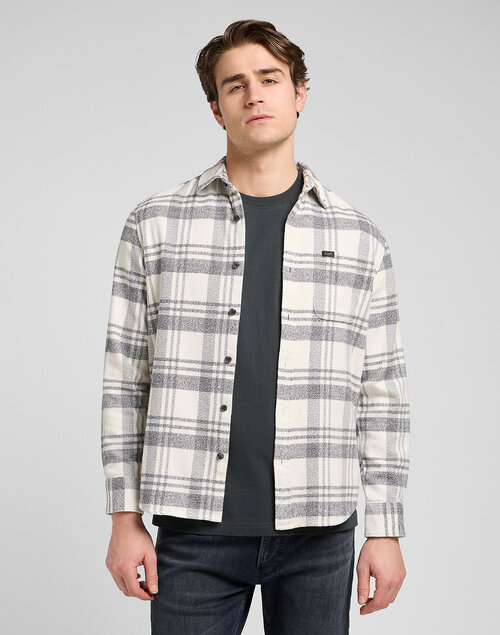 Lee Mercantile Shirt  Painter  Gray Jaspe Check 112370573