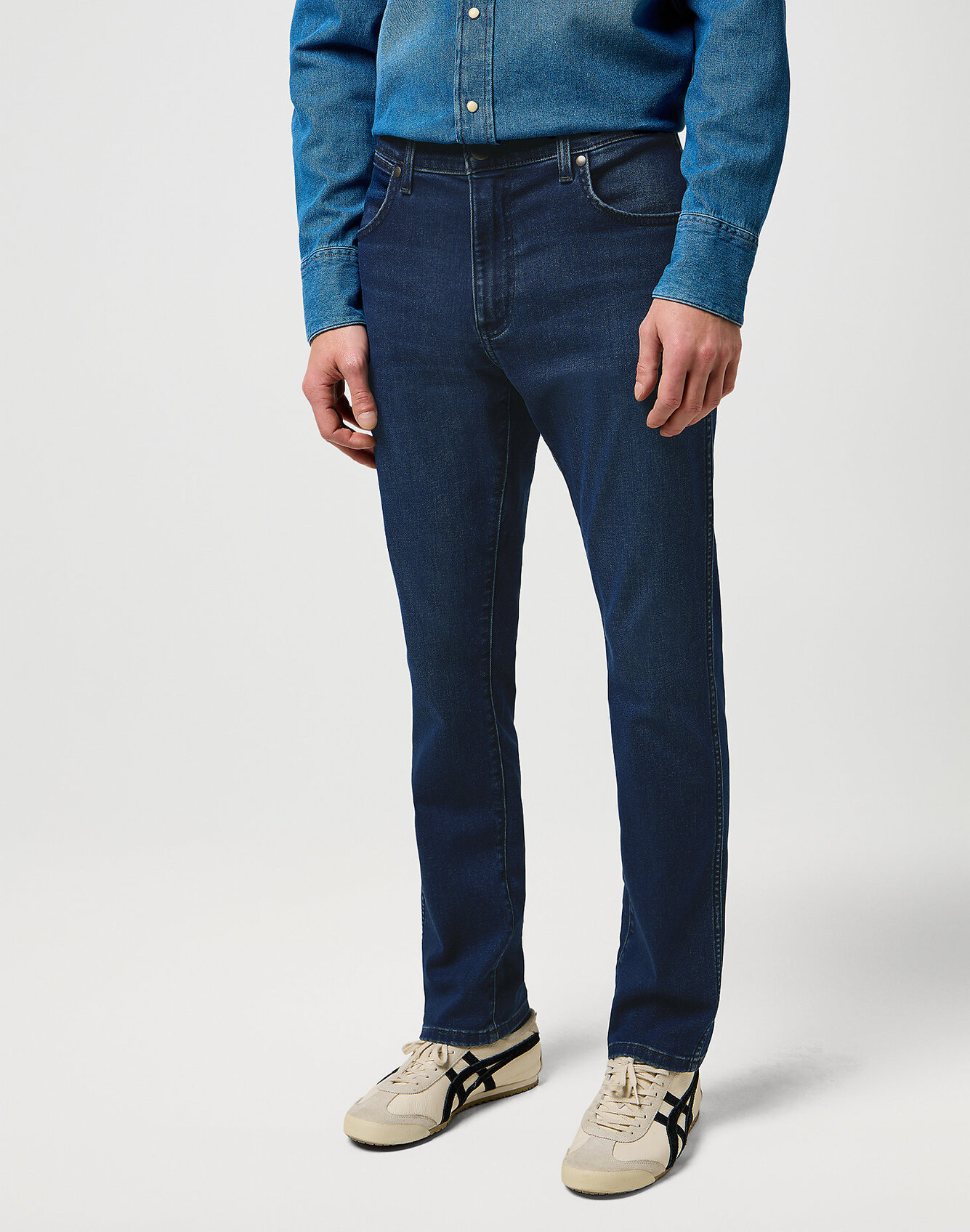 Meskie Spodnie Dzinsowe Wrangler Larston Nomad - 112372421