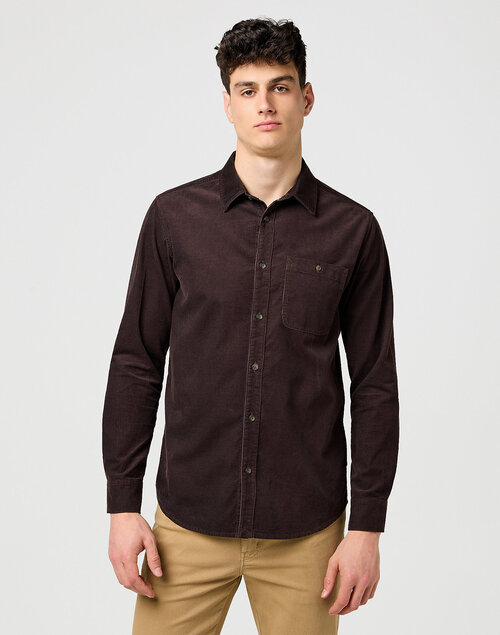 Wrangler 1 Pkt Corduroy Shirt Mole 112371528