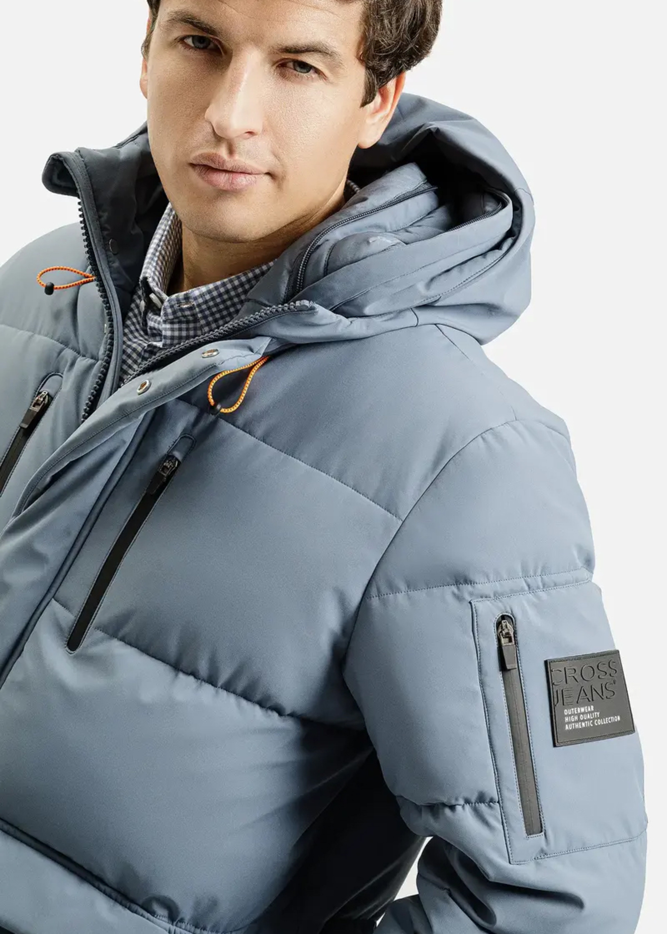 Meska Kurtka Zimowa Niebieska Kurtka Zimowa Cross Jeans - 40308-283
