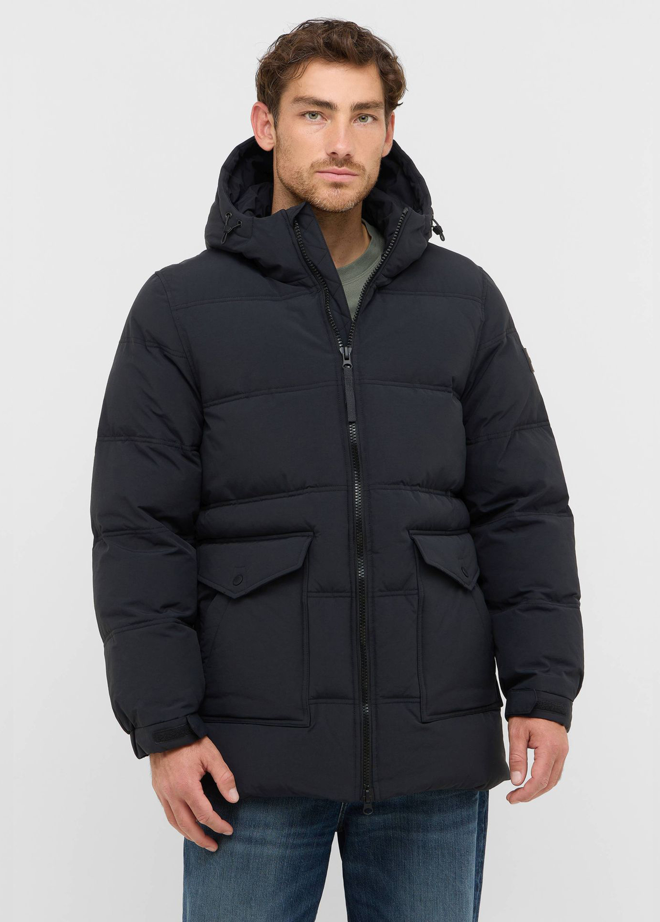 Meska Kurtka Zimowa Mustang Oakfield Jet Black - 1016896-4188