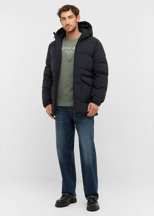 Meska Kurtka Zimowa Mustang Oakfield Jet Black - 1016896-4188