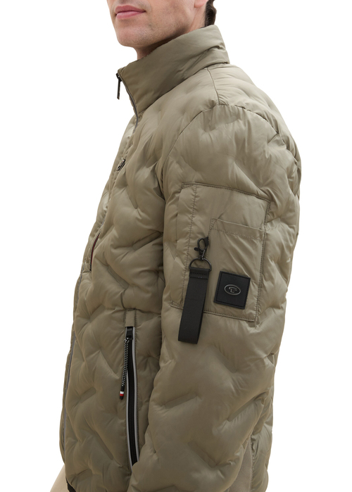 Mska Kurtka Zimowa Tom Tailor Hybrid Jacket Smokey Olive Green - 1041309-32097