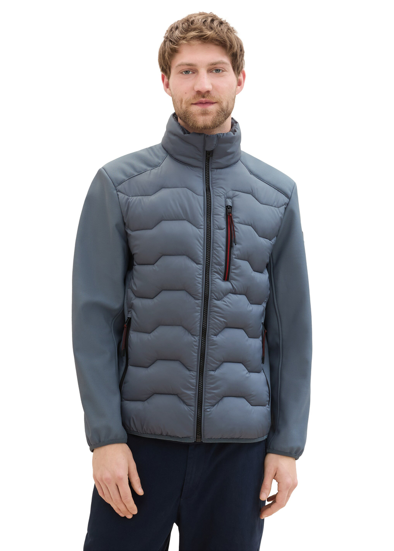 Mska Kurtka Zimowa Tom Tailor Hybrid Jacket Stormy Teal - 1042487-28128