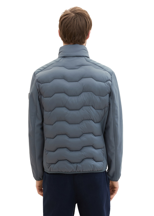 Meska Kurtka Zimowa Tom Tailor Hybrid Jacket Stormy Teal - 1042487-28128