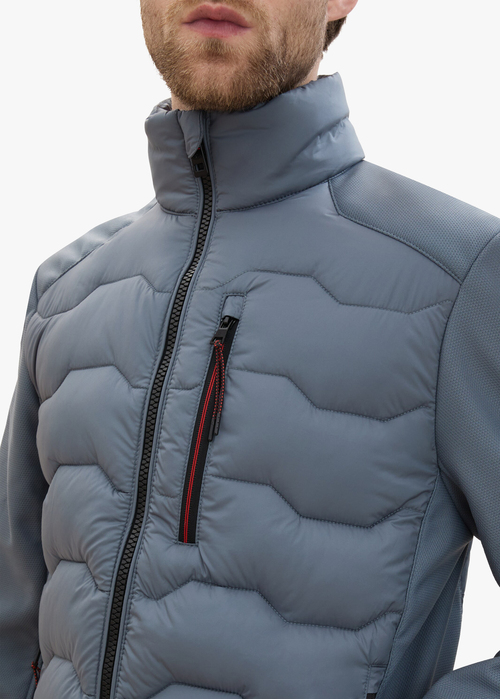 Mska Kurtka Zimowa Tom Tailor Hybrid Jacket Stormy Teal - 1042487-28128