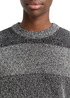 Tom Tailor Knitted Jumper Black White Mouline Stripe - 1049213-37038