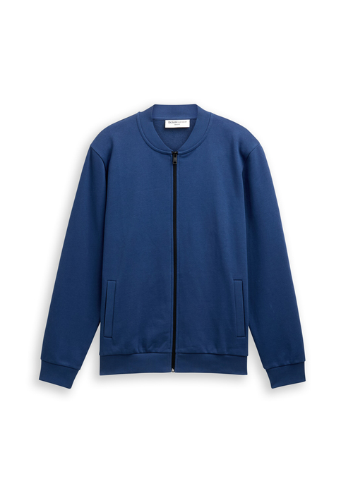 Meska Bluza Tom Tailor Sweatshirt Jacket Ocean Night Blue - 1049034-11210