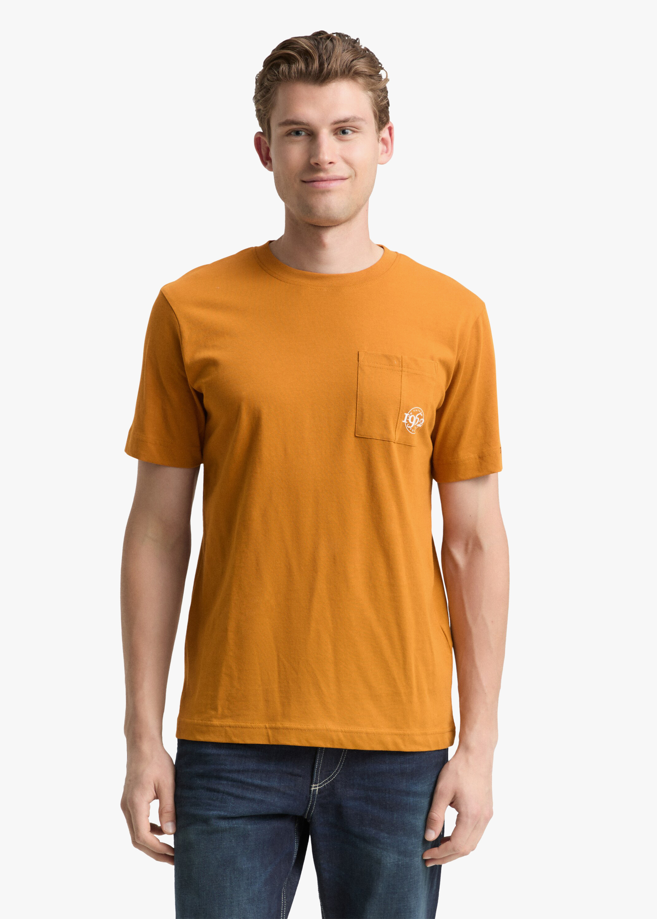 Meski T Shirt Tom Tailor T Shirt Peanut Butter Brown - 1048627-10821