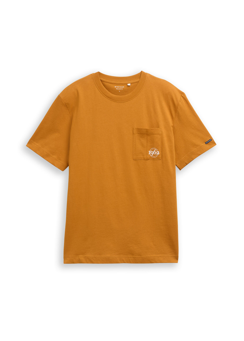 Meski T Shirt Tom Tailor T Shirt Peanut Butter Brown - 1048627-10821