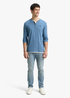 Tom Tailor Serafino Long Sleeved Shirt Faded Uniform Blue - 1048628-10980 Tom Tailor Serafino Long Sleeved Shirt Faded Uniform Blue - 1048628-10980
