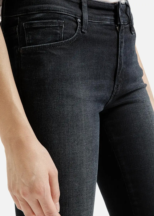 Damskie Spodnie Dzinsowe Granatowe Dopasowane Dzinsy Anya Cross Jeans - P-489-271