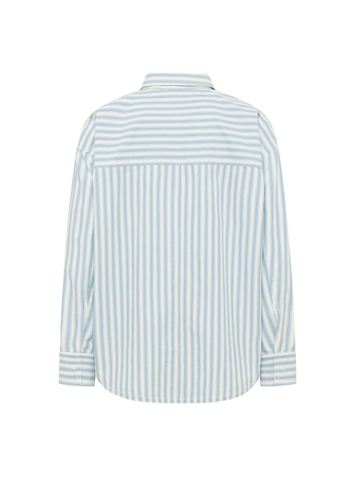 Damska Koszula Materialowa Mustang Salinas Irregular Blue Stripes - 1017111-12818