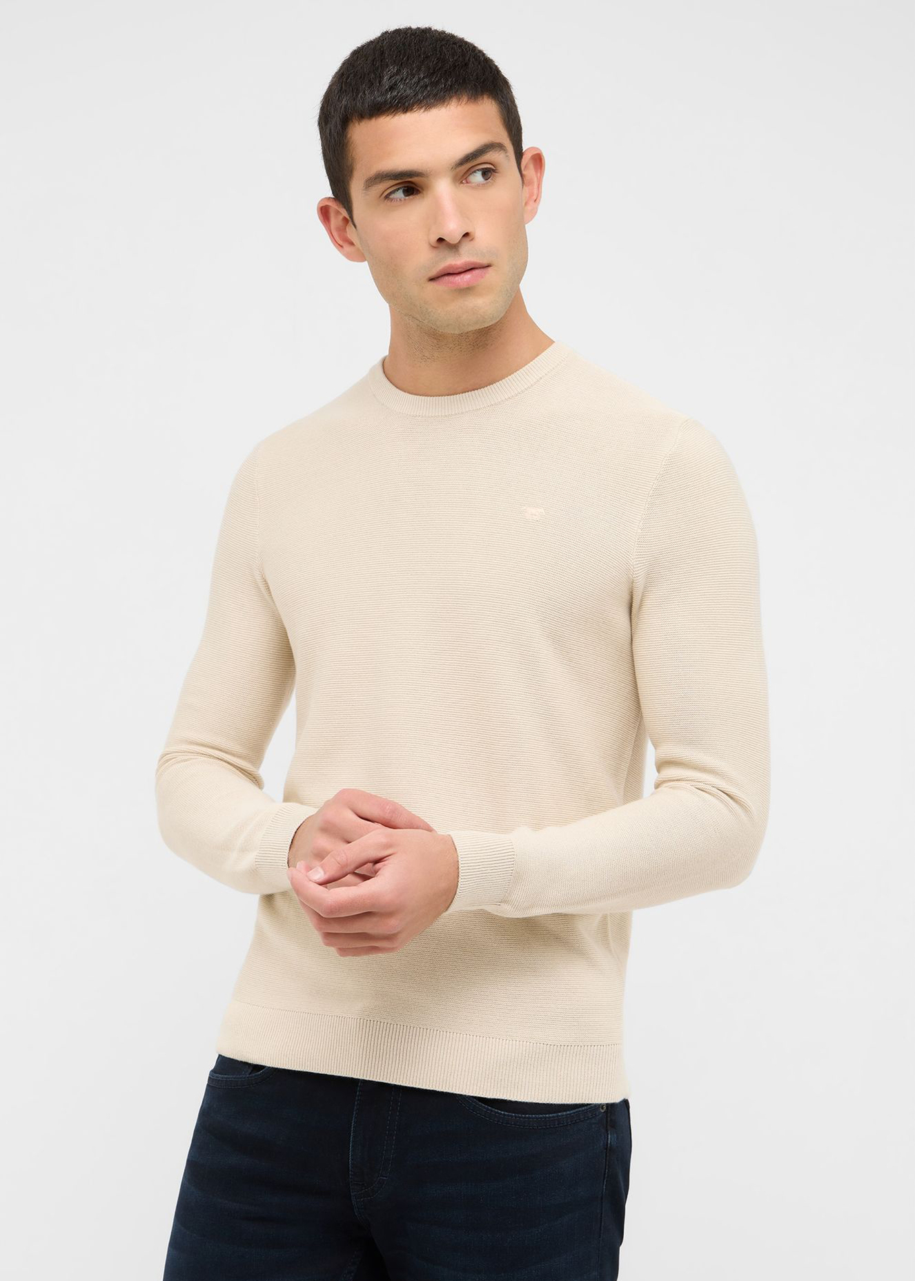 Meski Sweter Mustang Elliot Oatmeal - 1017148-4092