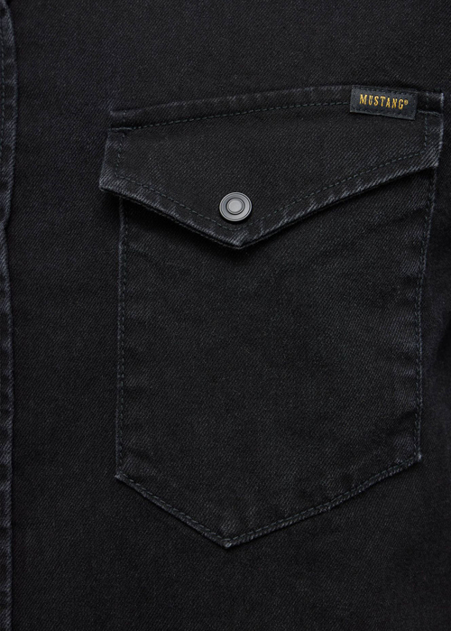 Mska Koszula Dinsowe Mustang Duver Jet Black - 1017190-4188