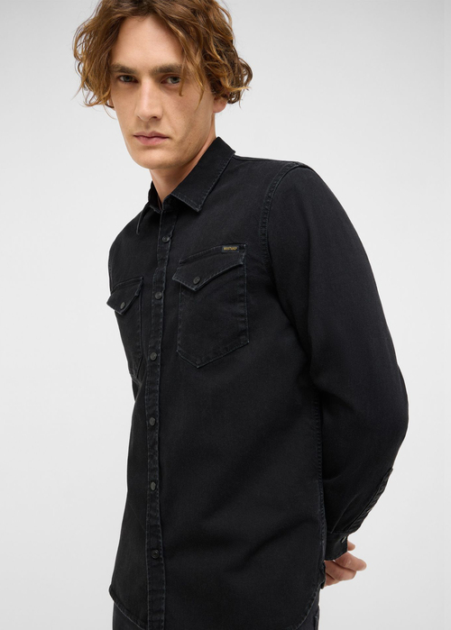 Mska Koszula Dinsowe Mustang Duver Jet Black - 1017190-4188