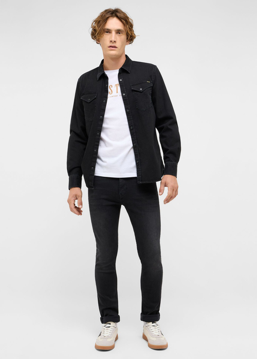 Mska Koszula Dinsowe Mustang Duver Jet Black - 1017190-4188