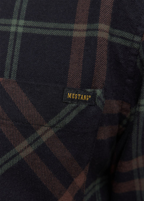 Meska Koszula Materialowe Mustang Eastbridge Check Brown Black - 1017194-12811