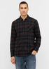 Meska Koszula Materialowe Mustang Eastbridge Check Brown Black - 1017194-12811