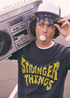 Meski T Shirt Wrangler Stranger Things Tee Washed Black - 112378547