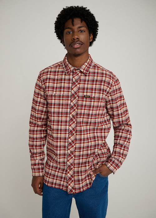 Wrangler X Stranger Things ™ Will Shirt Fired Brick Check 112378523 