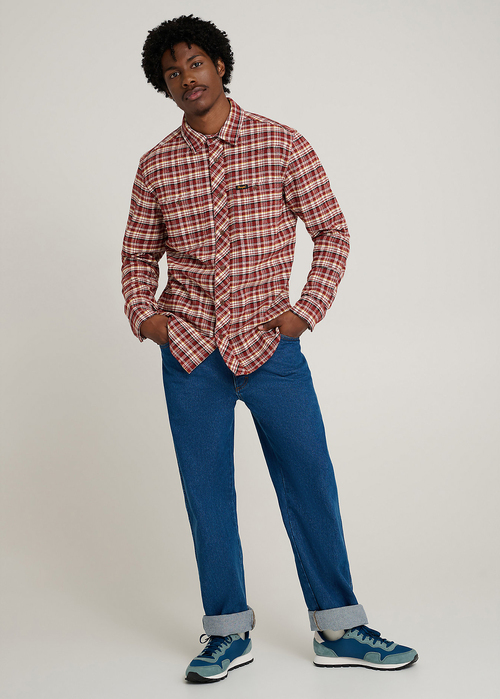 Meska Koszula Materialowe Wrangler X Stranger Things Will Shirt Fired Brick Check - 112378523