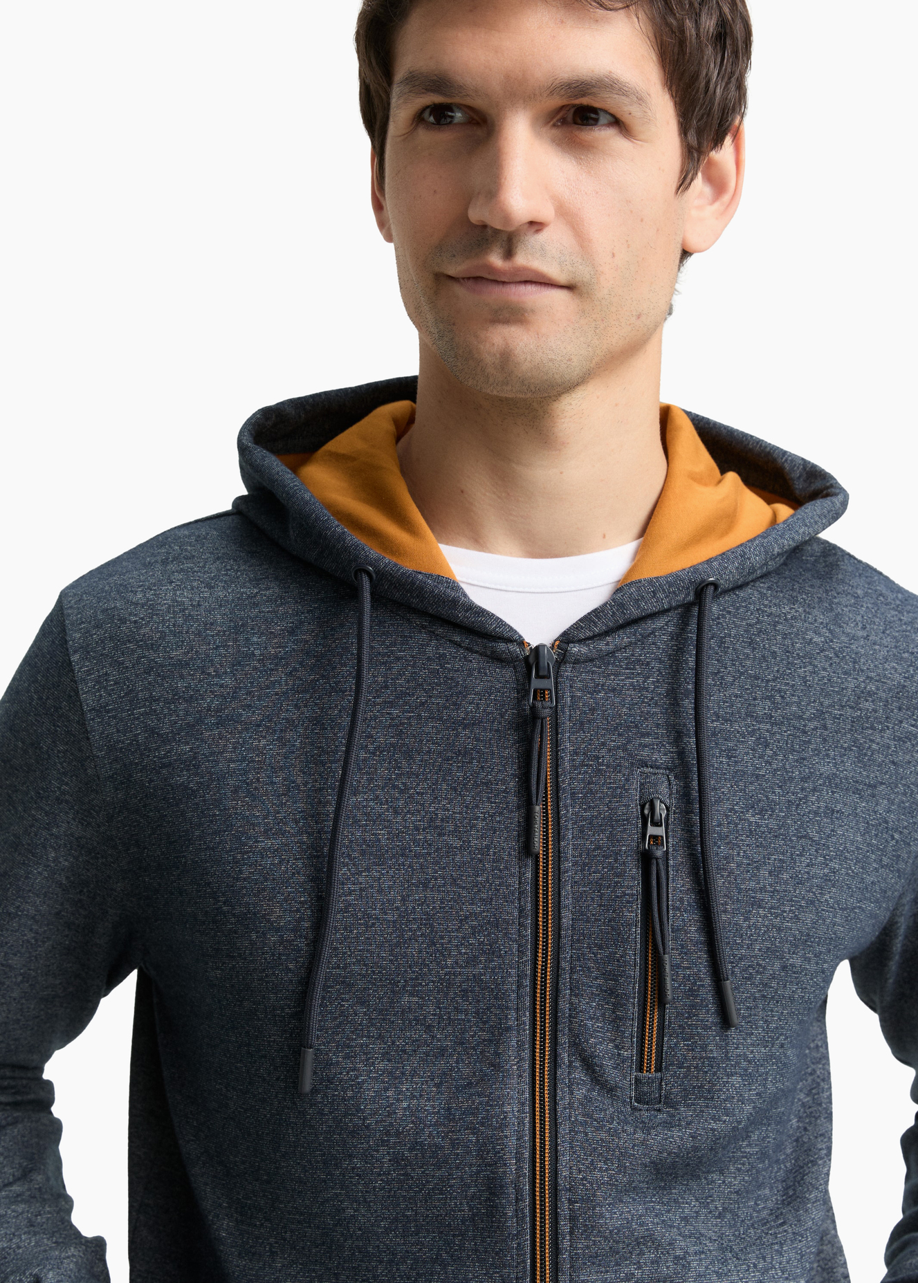 Meska Bluza Tom Tailor Hoodie Sweatshirt Jacket Navy Fine Yd Stripe - 1048637-30328