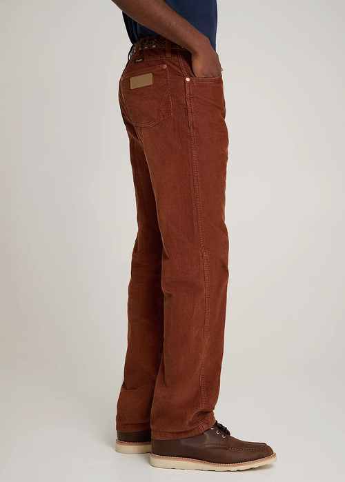 Meskie Spodnie Materialowe Wrangler X Stranger Things 13mwz Brown - 112378541