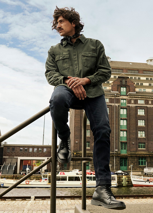 Meska Koszula Materialowe Mustang Branson Climbing Ivy - 1017198-6476