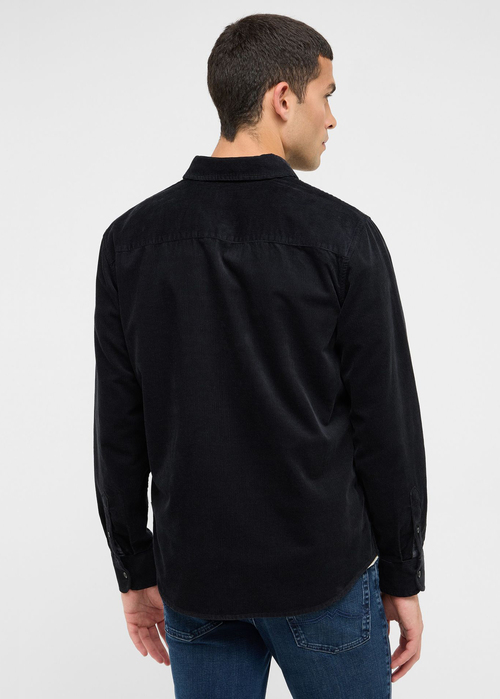 Meska Koszula Materialowe Mustang Iowa Jet Black - 1017202-4188