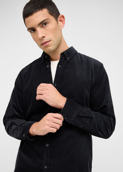 Meska Koszula Materialowe Mustang Iowa Jet Black - 1017202-4188