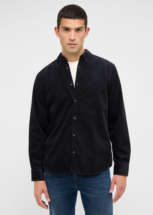 Meska Koszula Materialowe Mustang Iowa Jet Black - 1017202-4188