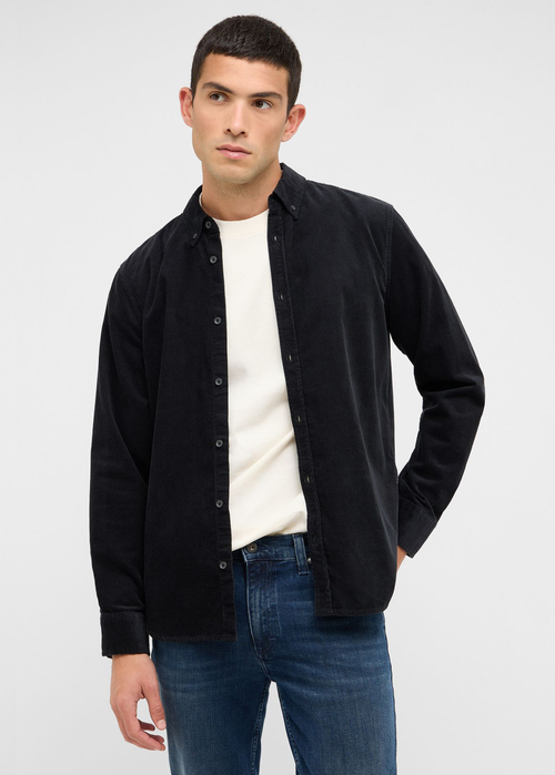 Meska Koszula Materialowe Mustang Iowa Jet Black - 1017202-4188