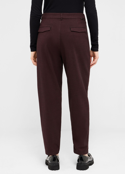 Damskie Spodnie Materialowe Mustang Barrel Pants Decadent Chocolate - 1017244-3242