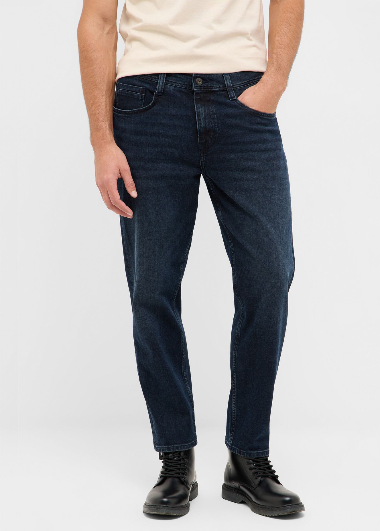 Meskie Spodnie Dzinsowe Mustang Denver Tapered Denim Blue - 1017230-5000-903