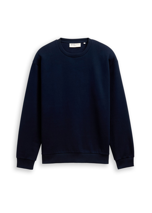 Męska Bluza Denim Tom Tailor Basic Sweatshirt - Sky Captain Blue 1049044-10668 