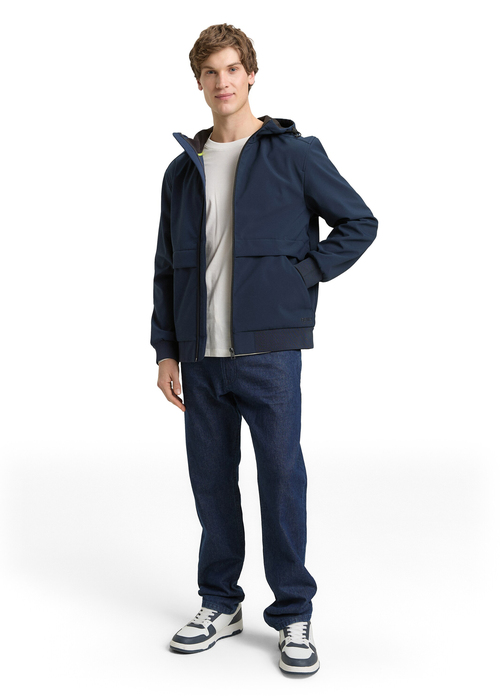 Kurtka Męska Denim Tom Tailor® Softshell Jacket With Hood - Sky Captain Blue