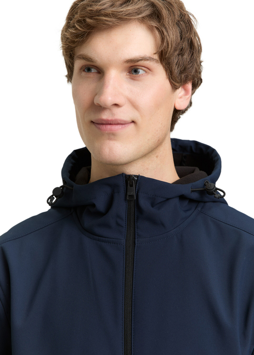 Kurtka Męska Denim Tom Tailor® Softshell Jacket With Hood - Sky Captain Blue