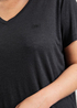 Damski T Shirt Lee V Neck Tee Black - L41JEN01