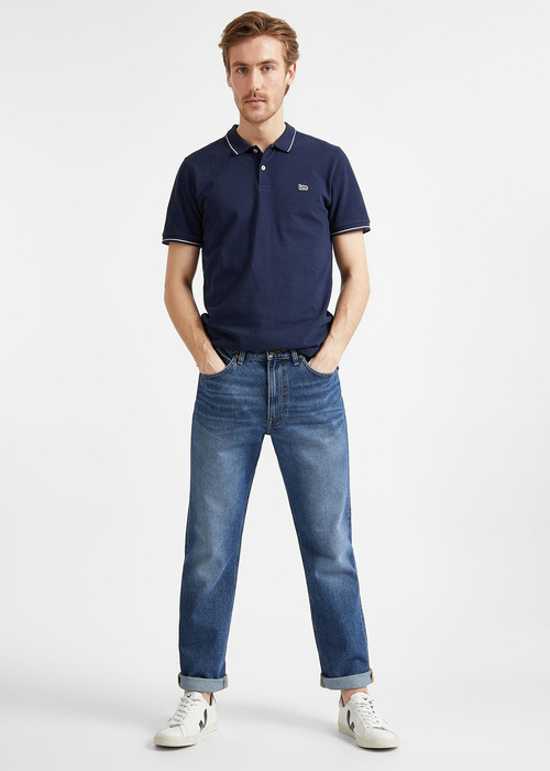 Meska Koszulka Polo Lee Pique Polo Navy - L61ARL35