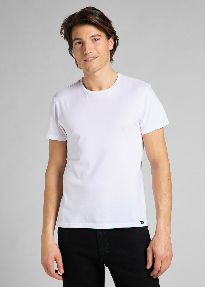 Meski T Shirt Lee Twin Pack Crew Tee White - L680CM12