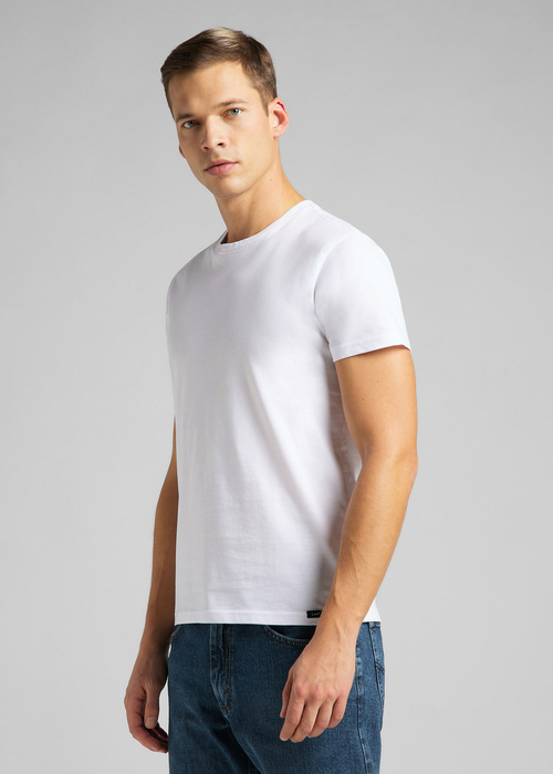 Meski T Shirt Lee Twin Pack Crew Tee White - L680CM12