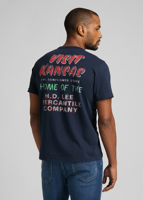 Meski T Shirt Lee Poster Tee Navy - L63EFE35